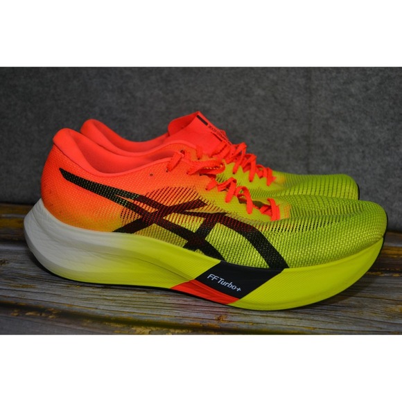 Asics Metaspeed Edge Paris Shoes Mens 13 Yellow Orange Carbon Marathon Running